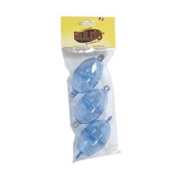 BULLES A EAU/BOMBETTES PECHE EN MER OVALE BULDO N°5 CLEAR X3 BULDO