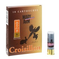 CARTOUCHE CROISILLON 30G CALIBRE 16/67 PLOMB N°8 MARY ARM