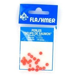 MONTAGE LIGNE MER PERLES ŒUFS DE SAUMON 4MM X20 FLASHMER