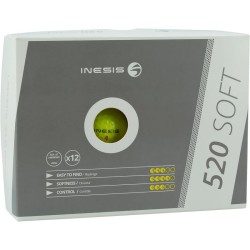 BALLES DE GOLF 520 SOFT X12 JAUNE INESIS