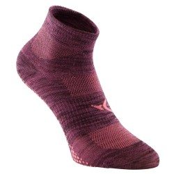 CHAUSSETTES ANTIDÉRAPANTES FITNESS VIOLET ROSE
