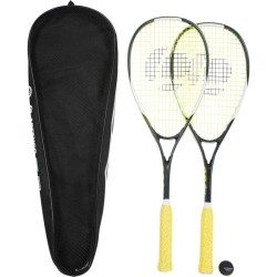 SET DE SQUASH SR730 COMPOSE DE 2 RAQUETTES ET 1 BALLE