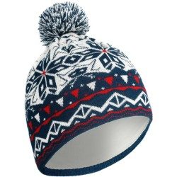 BONNET DE SKI JACQUARD BLANC MARINE WED’ZE