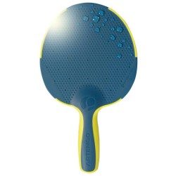 RAQUETTE DE PINGPONG  FR 130 OUTDOOR BLEU / JAUNE.