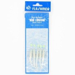 CUILLERS/PLUMES PÊCHE EN MER MINI LANÇONS 5 HAMEÇONS N°6 FLASHMER