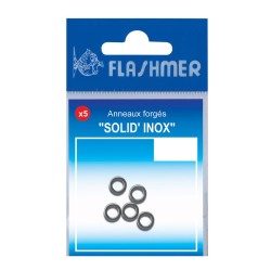 JIGS PÊCHE EN MER SOLID RING INOX N°9 FLASHMER