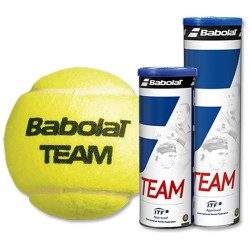 BALLES DE TENNIS TEAM LOT DE 4 JAUNE BABOLAT