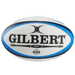 BALLON RUGBY OMEGA TAILLE 5 BLEU NOIR GILBERT