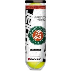 BALLES DE TENNIS ROLAND GARROS ALL COURT LOT DE 4 JAUNE BABOLAT