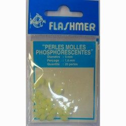 MONTAGE LIGNE MER PERLES MOLLES PHOSPHO 5MM X20 FLASHMER