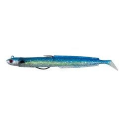 LEURRE SOUPLE PÊCHE BLUE EQUILLE JR 10 GR DOS BLEU FLASHMER