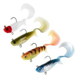 KIT DE LEURRES SOUPLES PÊCHE NATORI GRUB RTC 90 MULTICOLOR1