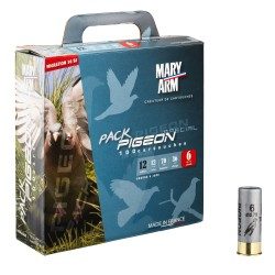 PACK CARTOUCHE PIGEON 36G CALIBRE 12/70 PLOMB N°6 X 100 MARY ARM