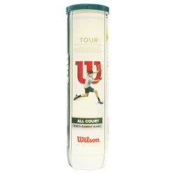 BALLES DE TENNIS TOUR LOT DE 4 JAUNE WILSON