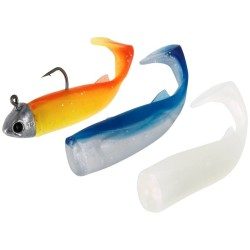 KIT DE PÊCHE LEURRES SOUPLES KIT BIGA 90 MULTICOLOR