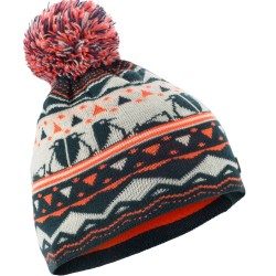 BONNET DE SKI KID JACQUARD PETROLE ORANGE WED’ZE