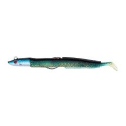 LEURRE SOUPLE PÊCHE BLUE EQUILLE 36 GR NOIR FLASHMER