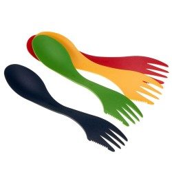 LOT DE 4 SPORKS (TOUT-EN-UN : FOURCHETTE, CUILLÈRE, COUTEAU) TREK / RANDONNÉE LIGHT MY FIRE