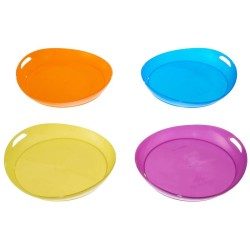 LOT DE 4 ASSIETTES PLATES CAMP DU RANDONNEUR PLASTIQUE