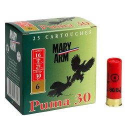 CARTOUCHE PUMA 30G CALIBRE 16/67 PLOMB N°6 X25 MARY ARM