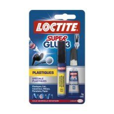 Colle glue liquide Super glue 3 plastique LOCTITE, 2 g