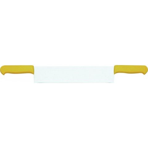 COUTEAU FROMAGE 2 MAINS JAUNE 33CM