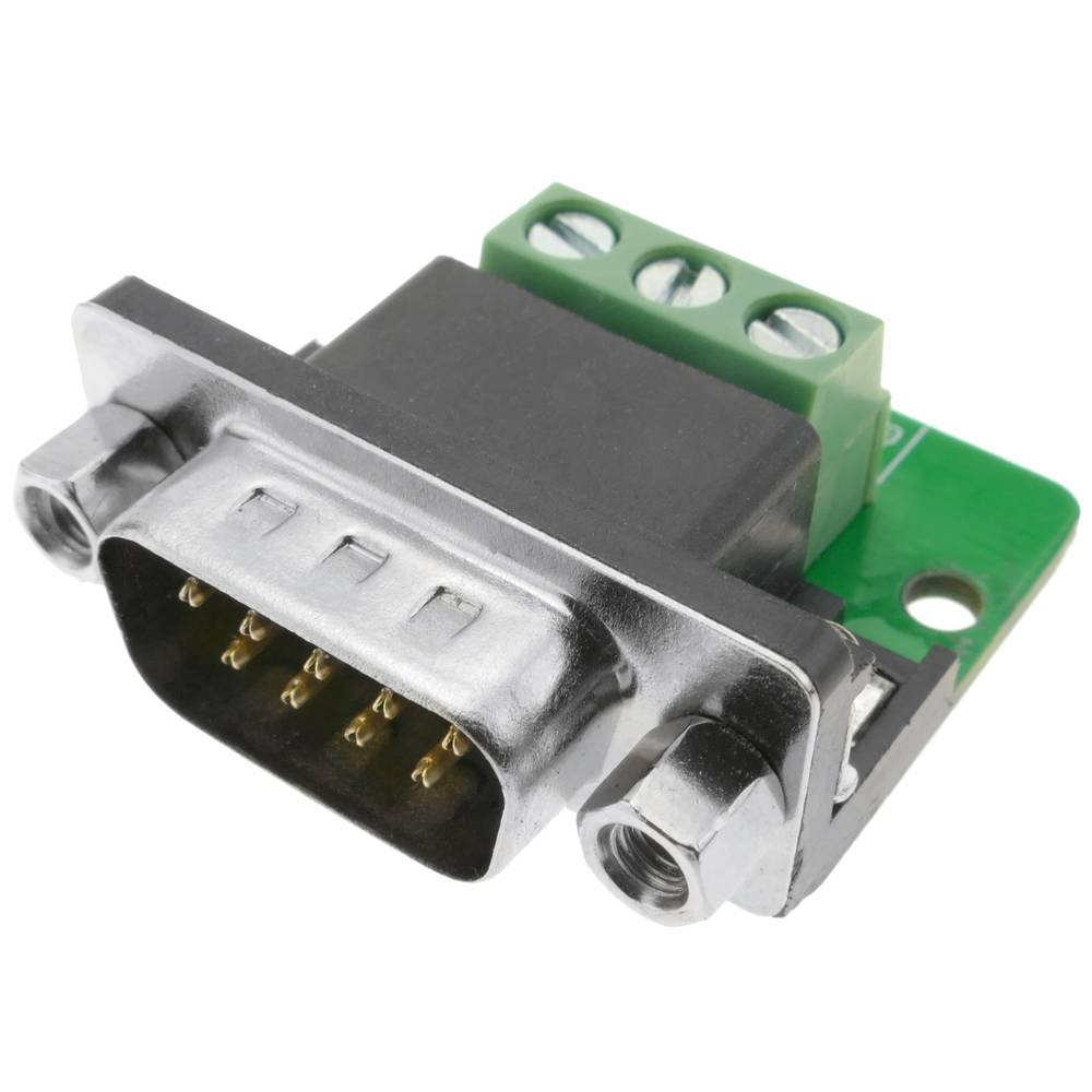 Adaptateur de connexion série DB9-mâle au bornier à 3 broches