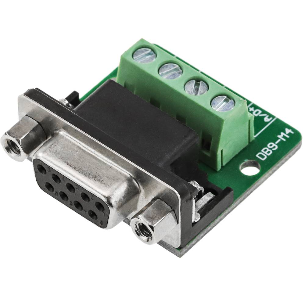 Adaptateur de connexion série DB9-femelle au bornier à 4 broches