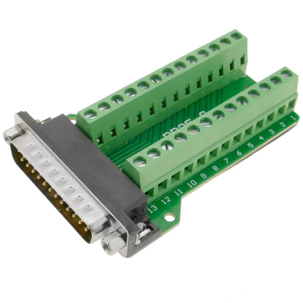 Adaptateur de connexion série DB25-mâle au bornier à 26 broches