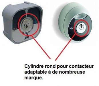 Cylindre rond pour contacteur montée/descente