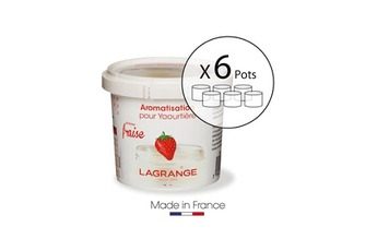 LAGRANGE LAGRANGE LOT DE 6 POTS D’AROMATISATION POUR YAOURTS FRAISE