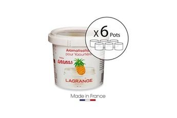 LAGRANGE LAGRANGE LOT DE 6 POTS D’AROMATISATION POUR YAOURTS ANANAS