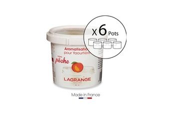 LAGRANGE LAGRANGE LOT DE 6 POTS D’AROMATISATION POUR YAOURTS PECHE