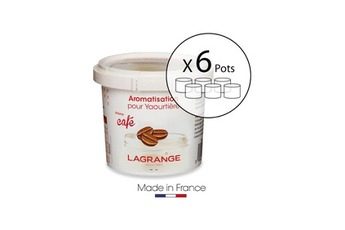 LAGRANGE LAGRANGE LOT DE 6 POTS D’AROMATISATION POUR YAOURTS CAFÉ