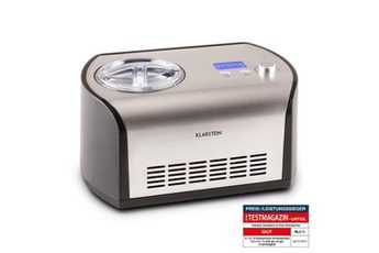 KLARSTEIN SNOWBERRY & CHOC MACHINE À CRÈMES GLACÉES 1,2 L LOOK ACIER INOX