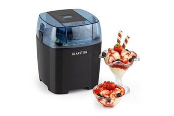 KLARSTEIN CREAMBERRY MACHINE À GLACE BAC ISOTHERME YAOURT GLACÉ 1,5L -NOIRE