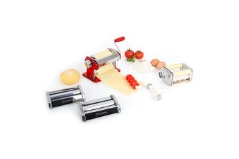 KLARSTEIN SIENA ROSSA PASTA MAKER MACHINE À PÂTES 3 ACCESSOIRES ACIER ROUGE