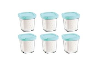 SEB COFFRET DE 6 POTS YAOURT VERRE AVEC COUVERCLE ET EGOUTTOIR