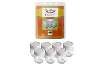 MOULINEX LOT DE 7 POTS EN VERRE AVEC COUVERCLE