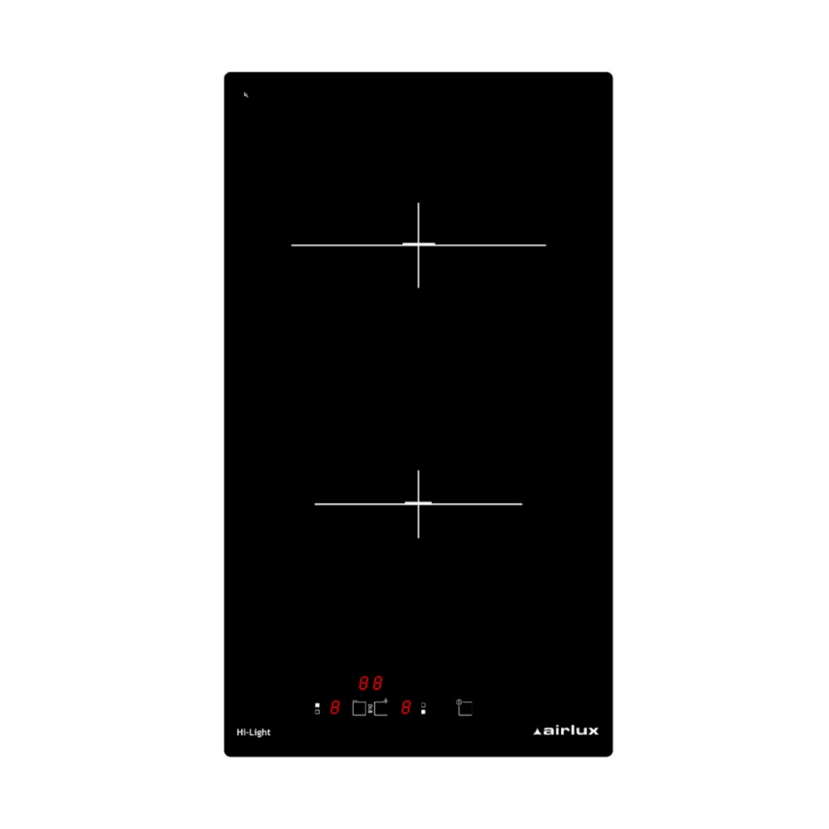 Domino vitrocéramique 30cm 2 foyers noir – ath320s – AIRLUX