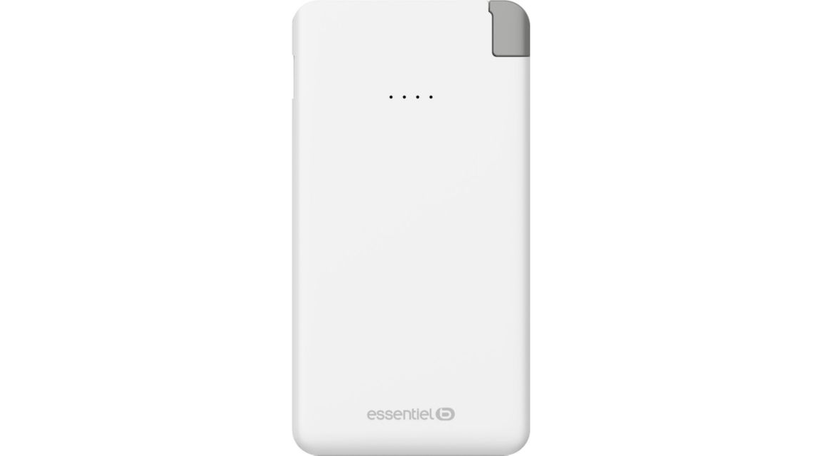 Batterie externe Essentielb 5000 mAh Weekend micro usb -Blanc