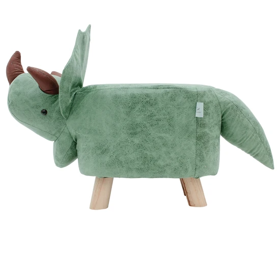 WOMO-DESIGN tabouret animal dinosaure marron/vert, 78x31x58 cm, en simili cuir