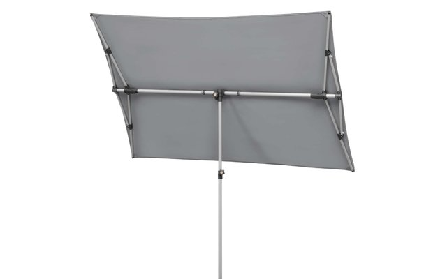 Schneider Schirme Novara Parasol pivotant/inclinable 190×140 cm gris argenté