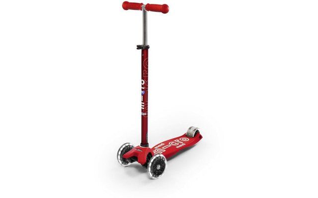 Micro Maxi Deluxe LED Enfant Kickboard Rouge