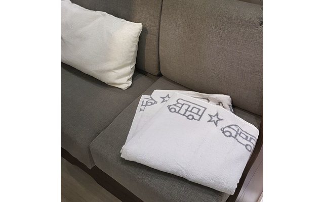 Pufz Drap de bain camping-car blanc/gris