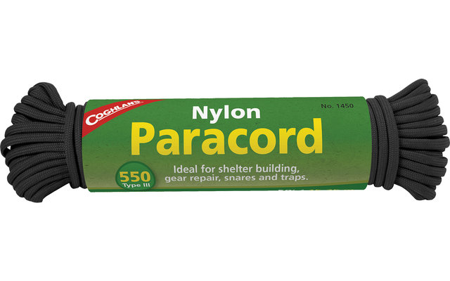 Coghlans Paracord corde de parachute 15,25 m noir