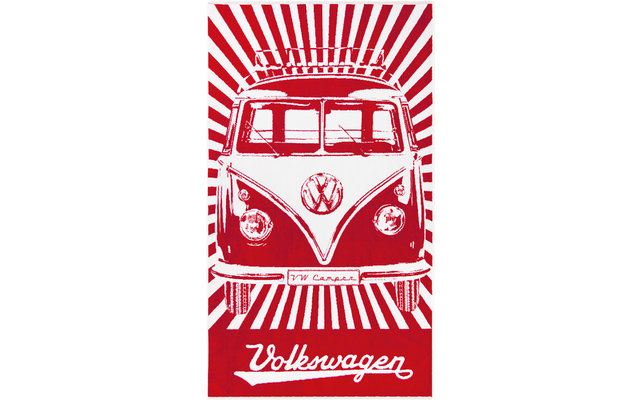 VW Collection T1 Bulli Serviette de plage 160 x 90 cm rouge / blanc