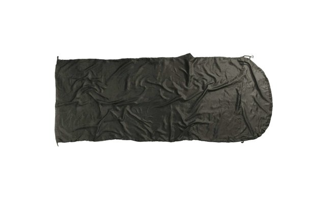 Origin Outdoors Sleeping Liner Hoody Inlet en soie anthracite 220 x 85 cm