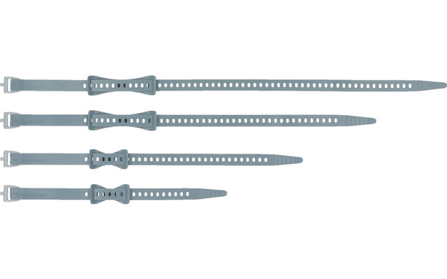 Sea to Summit Stretch-Loc Straps Set de 4 sangles de fixation gris-bleu