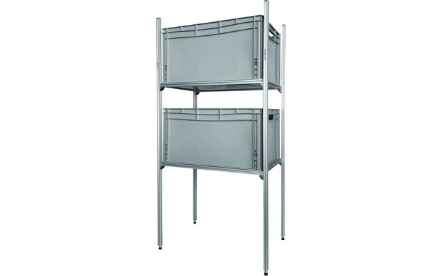 Blaupunkt 64 SYS-Rack Système d’étagères en aluminium transversal pour garage arrière 85 x 31 x 130 cm